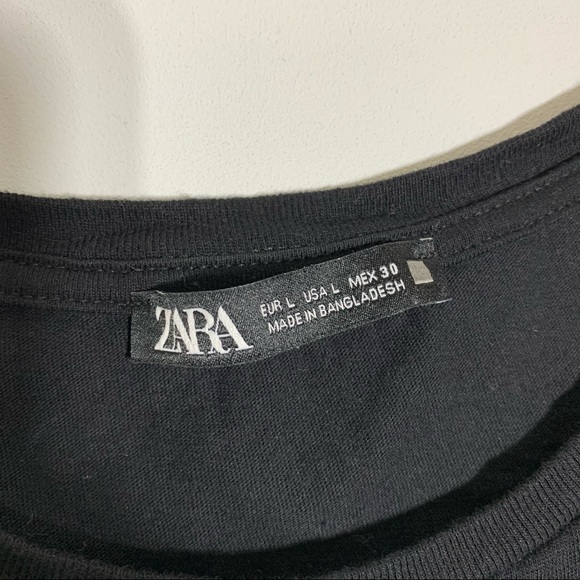 Zara high-low hem basic tee shirt - Picture 4 of 6